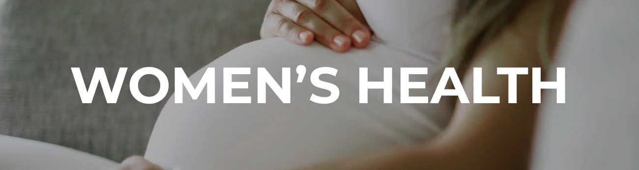 Banner that reads women's health