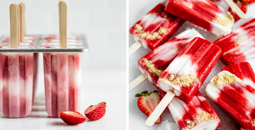 Strawberry Cheesecake Popsicles f