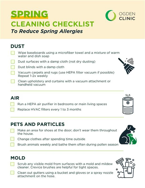 image of a spring cleaning checklist