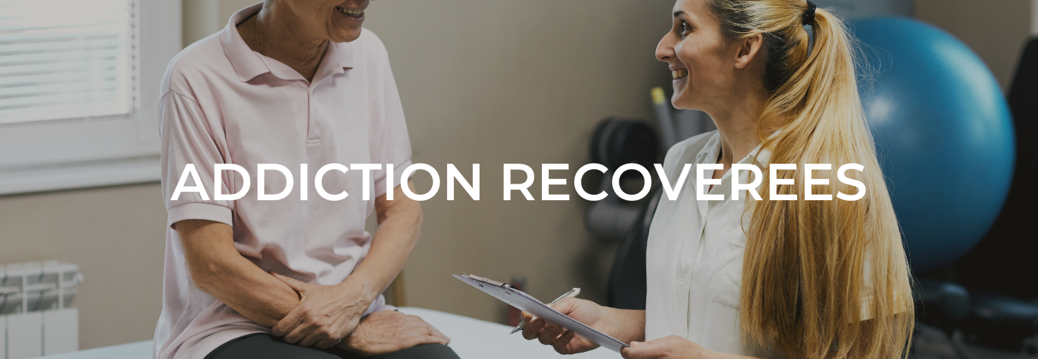 An addiction recoveree receives physical therapy to restore his strength and energy.