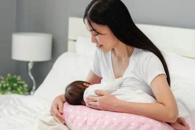 Mother breastfeeding her baby