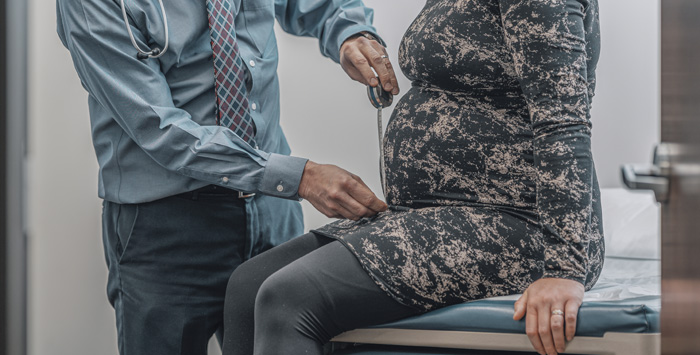 belly getting measured