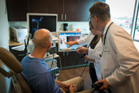 Providers looking at screen